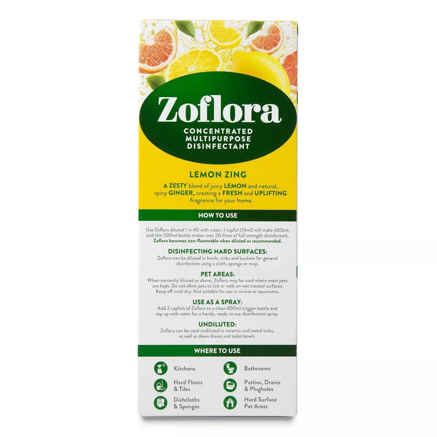 Zoflora Lemon Zing 500 ml