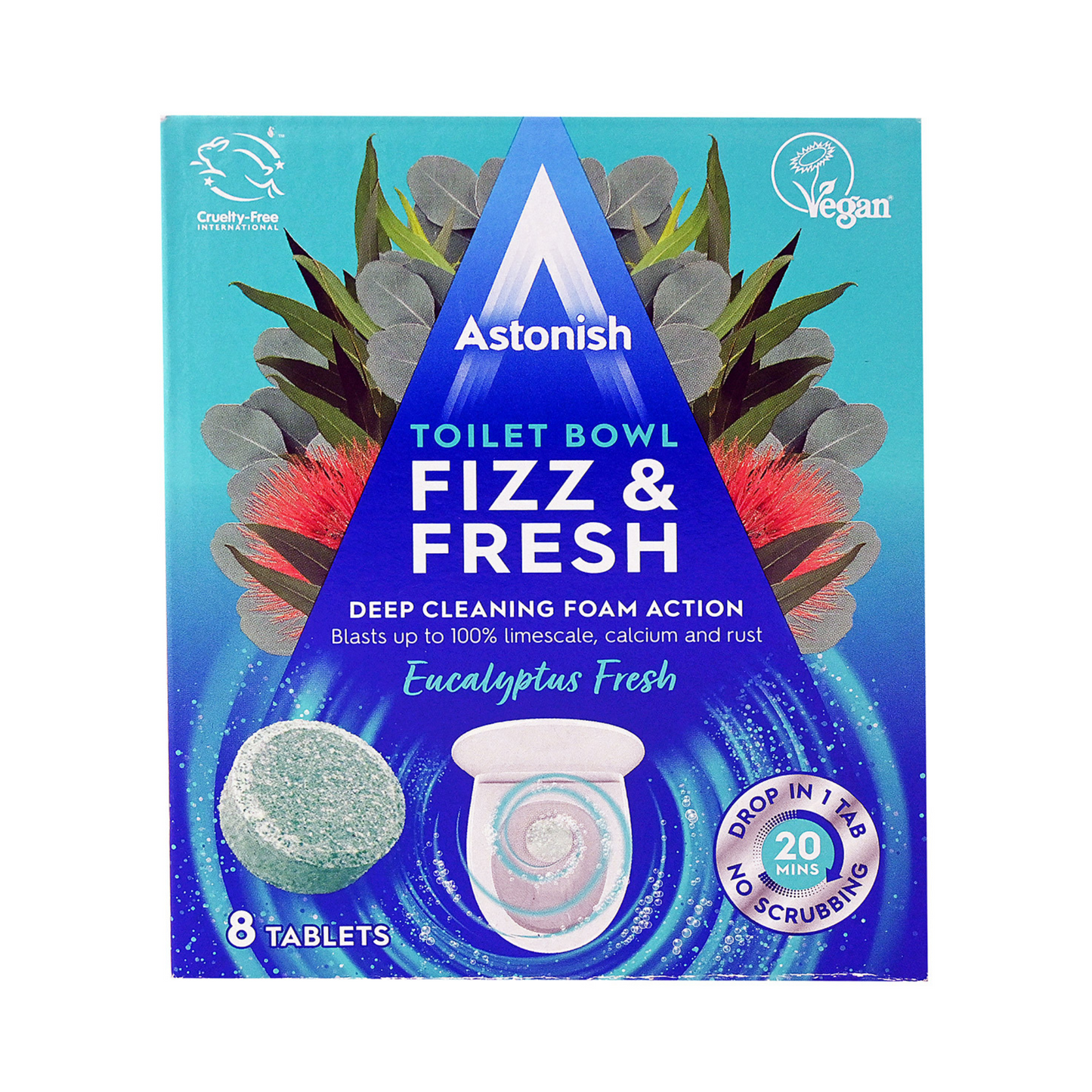 Astonish Toilet Bowl Fizz & Fresh – Eucalyptus Fresh (8 tabletten)