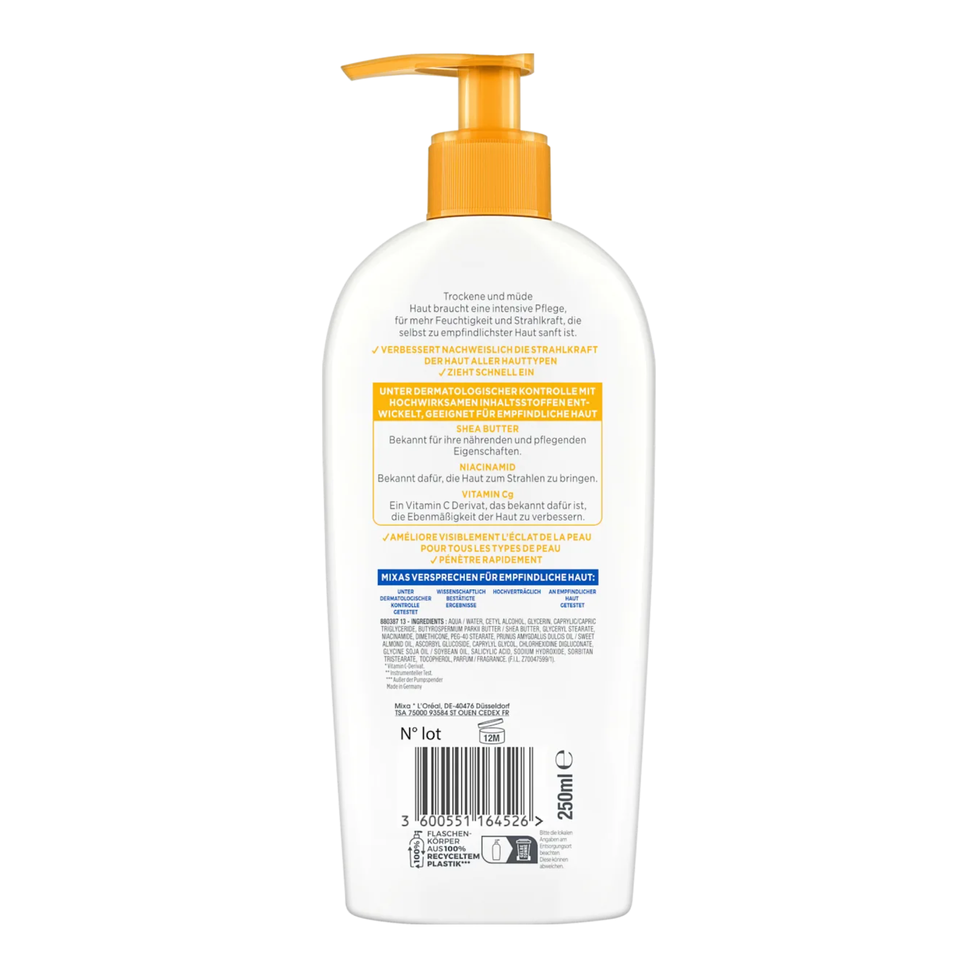 Mixa Niacinamide Bright Bodylotion 250 ml Londynshop