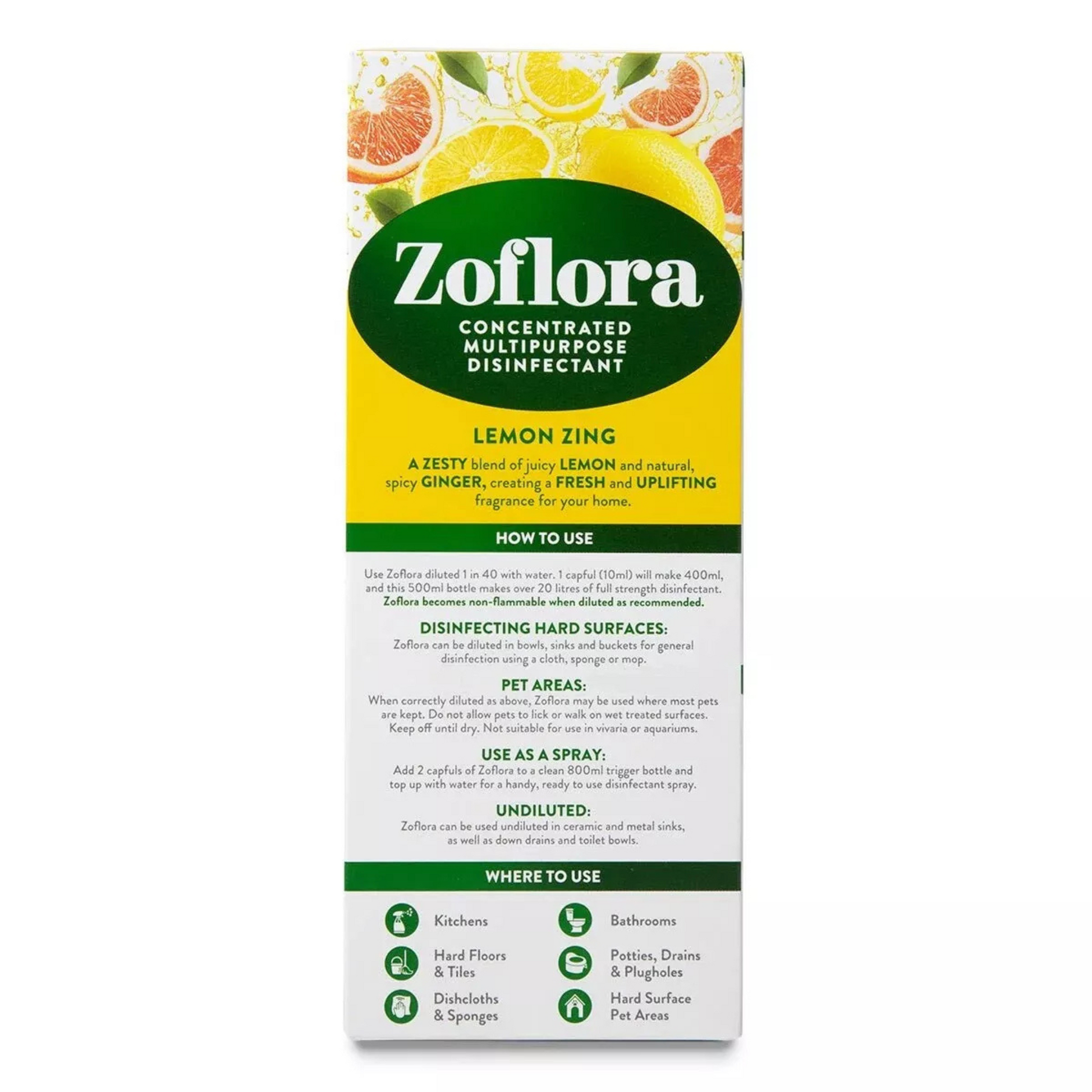Zoflora Lemon Zing 500 ml