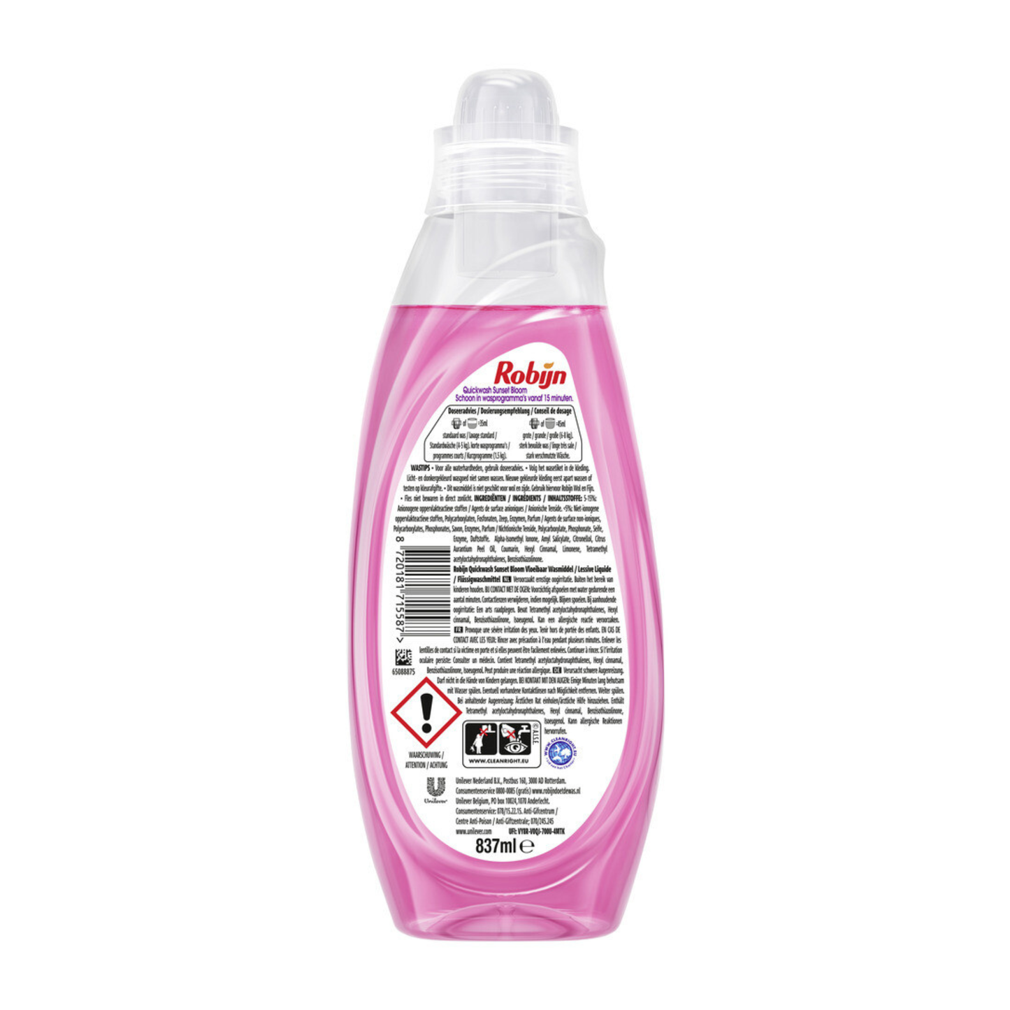 Robijn Advanced Quickwash Vloeibaar Wasmiddel Sunset Bloom 22 Wasbeurten 837 ml