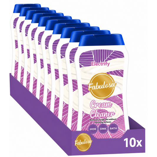 Fabulosa Cream Cleaner Electrify Crèmereiniger 500ml – 10 Stuks – Voor Gootsteen, Bad en Kookplaat