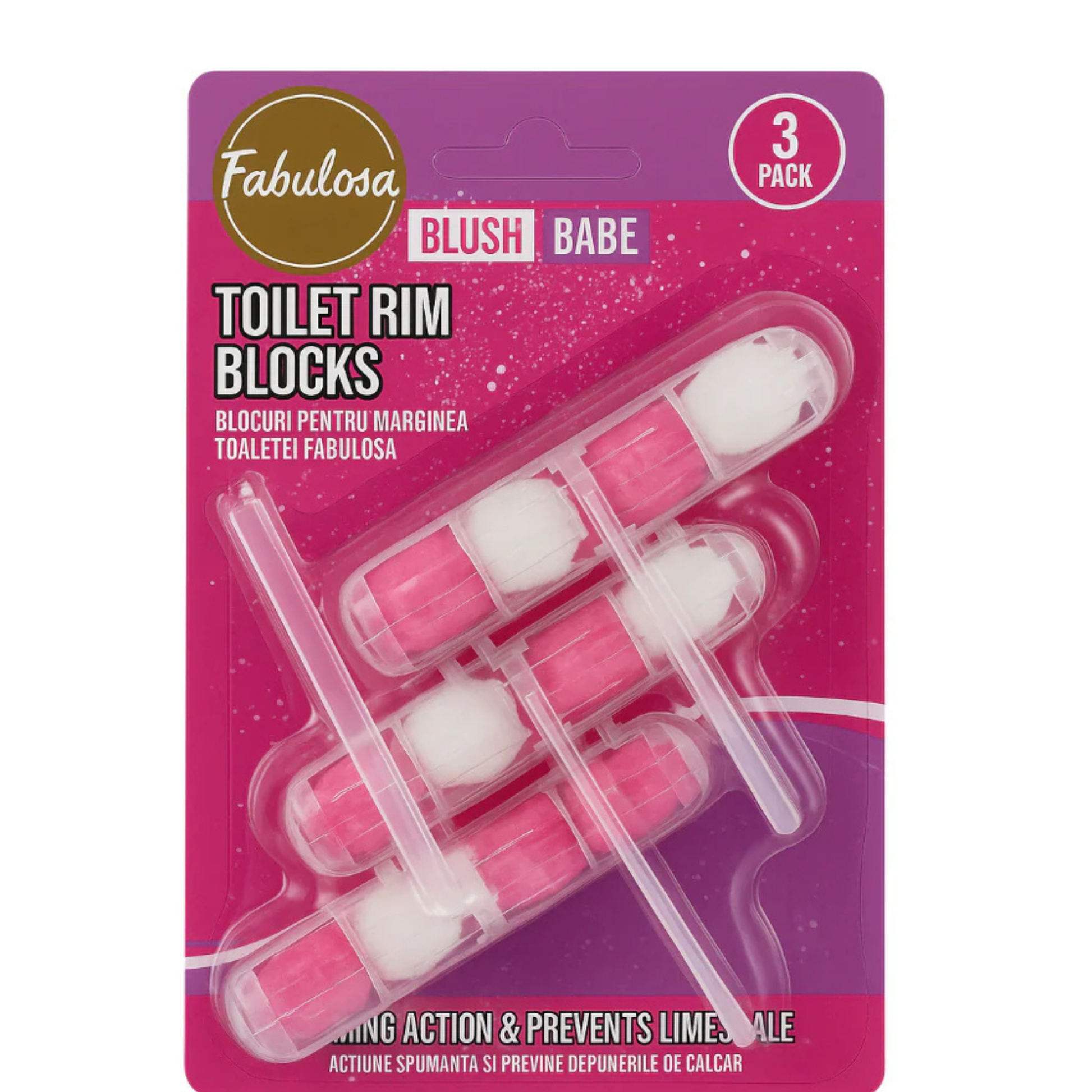 Fabulosa Toilet Rim Blocks – Blush Babe (3-pack)