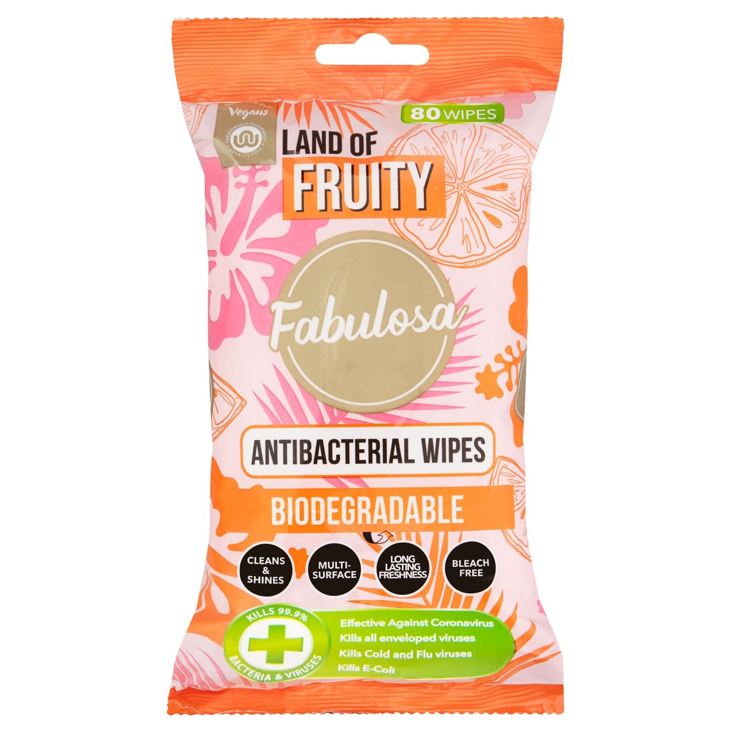 Fabulosa Land Of Fruity Cleaning Wipes 80 Stuks