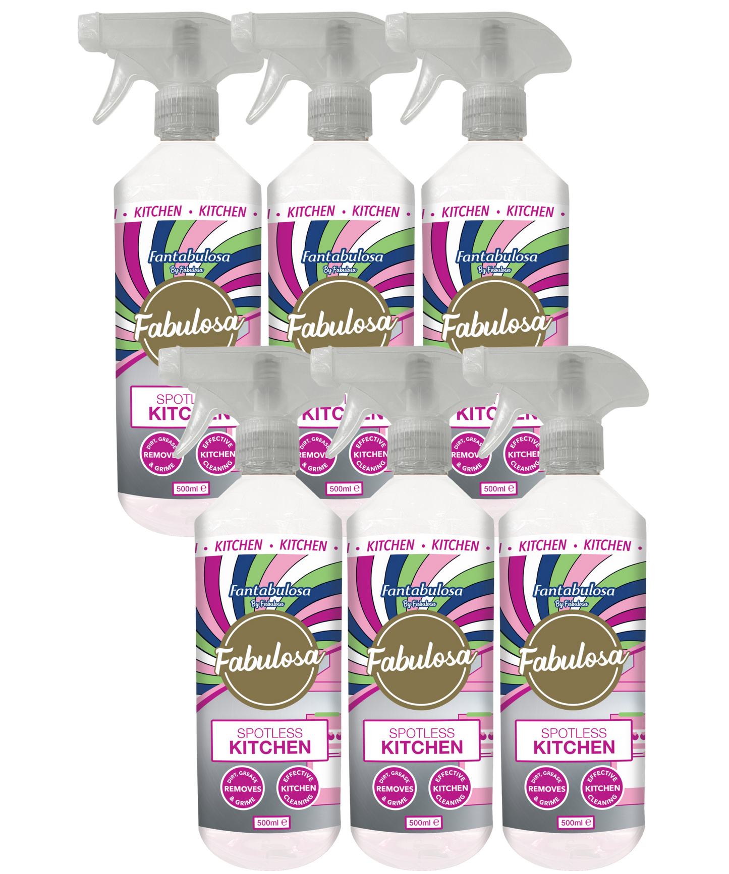 VOORDEEL 6PACK FABULOSA FANTABULOSA SPOTLESS KITCHEN CLEANER