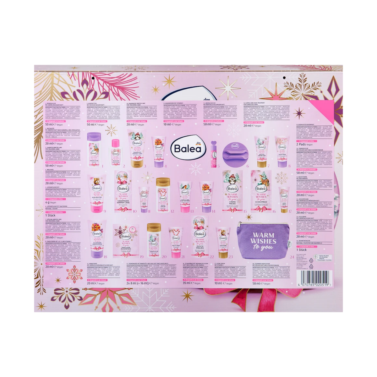 Balea Adventskalender 2026 – Warm Wishes to You (24 Items) Londynshop