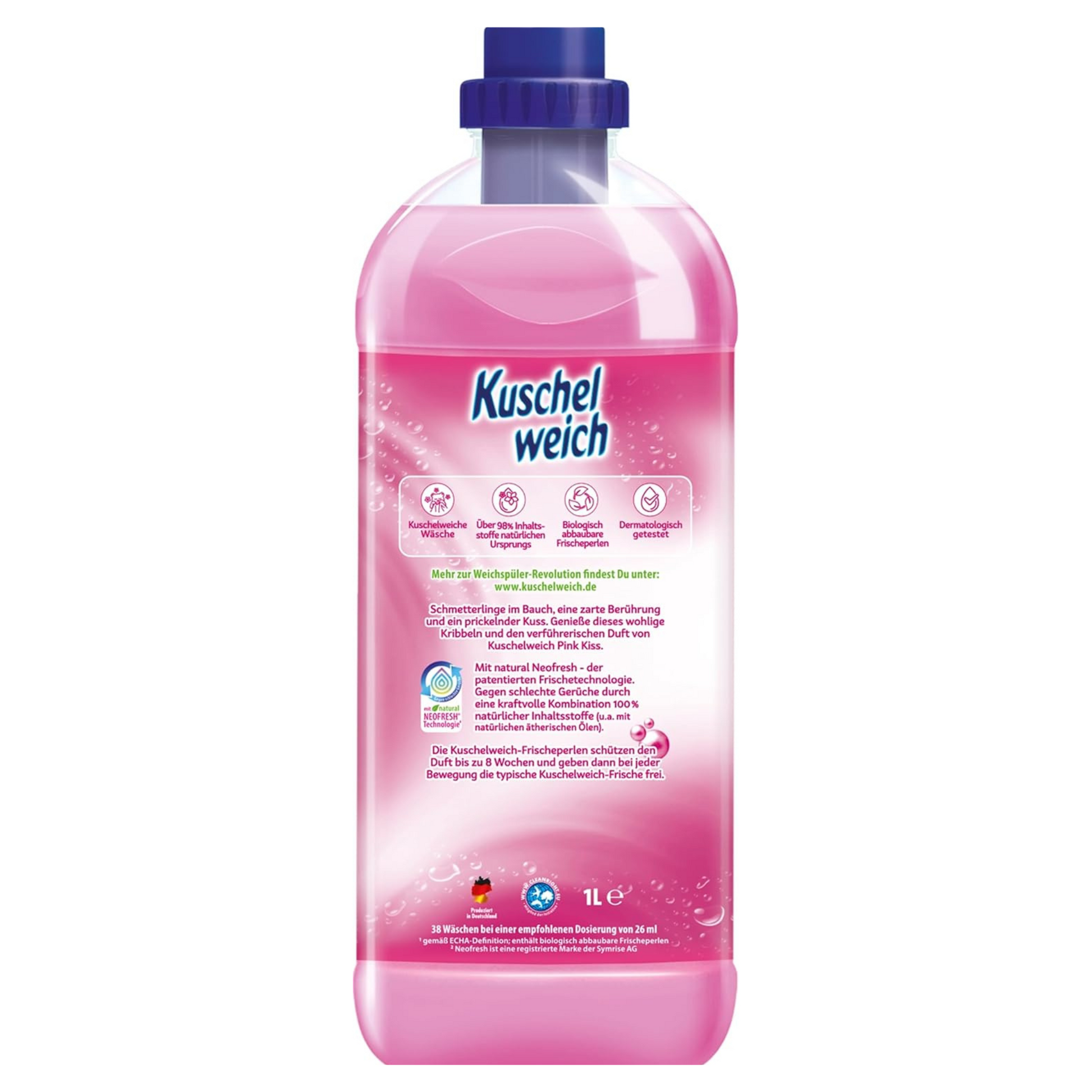 Kuschelweich Wasverzachter Pink Kiss 1 L