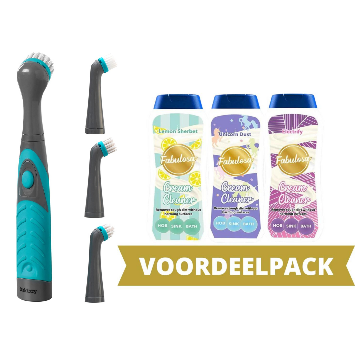 Beldray Scrubber Kit + Fabulosa Cream Cleaner Voordeelpack