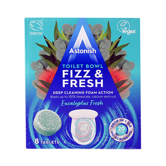 Astonish Toilet Bowl Fizz & Fresh – Eucalyptus Fresh (8 tabletten)