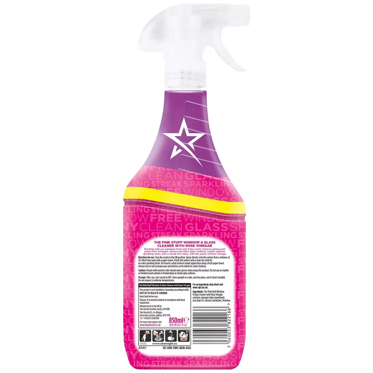 Pink Stuff Window & Glass Cleaner 850 ml